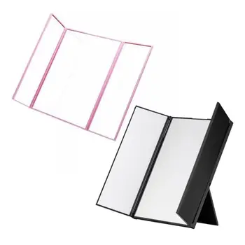 

Tri-Fold Vanity Mirror Makeup Wide View Portable Travel Pocket Compact Mirror R9UA