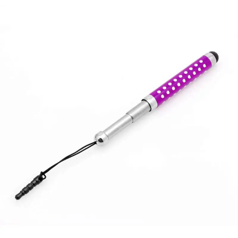 Light Purple Универсальный Выдвижной емкостный стилус с тремя звеньями для сенсорного экрана, алмазная ручка для iPhone, iPad, планшета, ПК, мобильного телефона C26 - Цвета: Light Purple