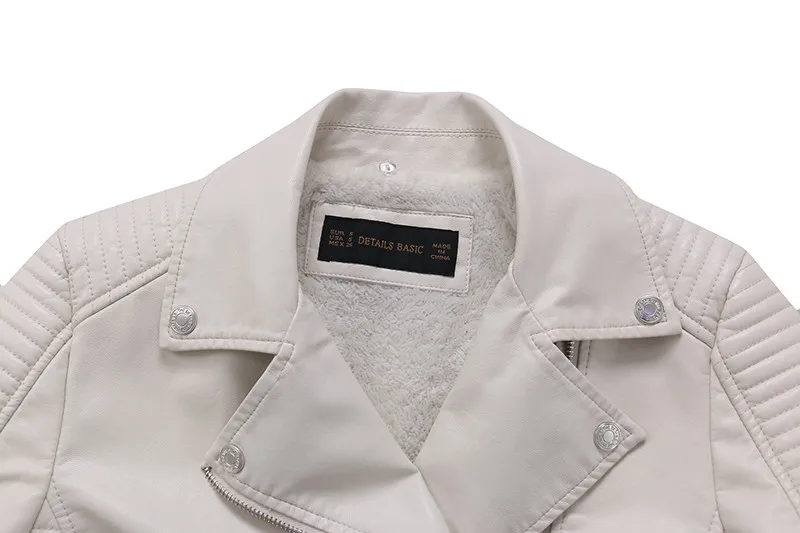 Женская зимняя куртка из искусственной кожи с меховым воротником|Кожаные куртки|