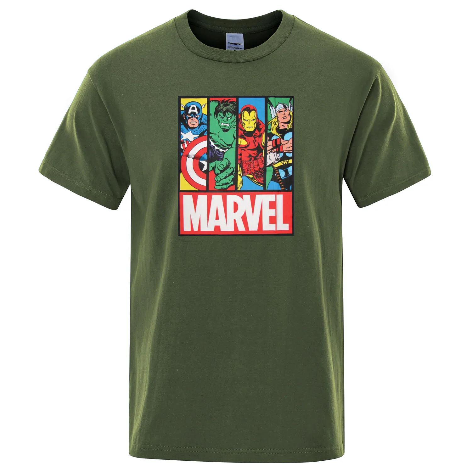 Мужская Повседневная футболка «мстители», футболка супергероя Марвел, модные брендовые мужские футболки, хлопковые топы с короткими рукавами, летняя футболка