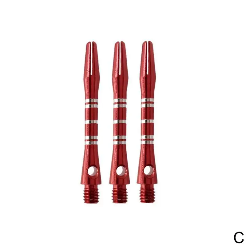 3Pcs/bag Color Engraved Aluminum Alloy Darts Rods Short Five Lines of Metal Darts Rods Standard Thread 40mm Long Darts Rods - Цвет: C
