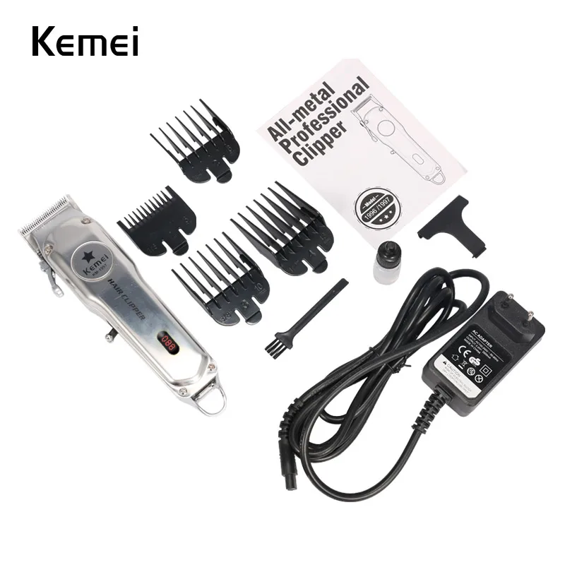 Kemei-1996 Barber Shop Rechargeable Hair Clipper All Metal Electric Hair Trimmer Professional Beard Trimmer Haircut Machine 1997