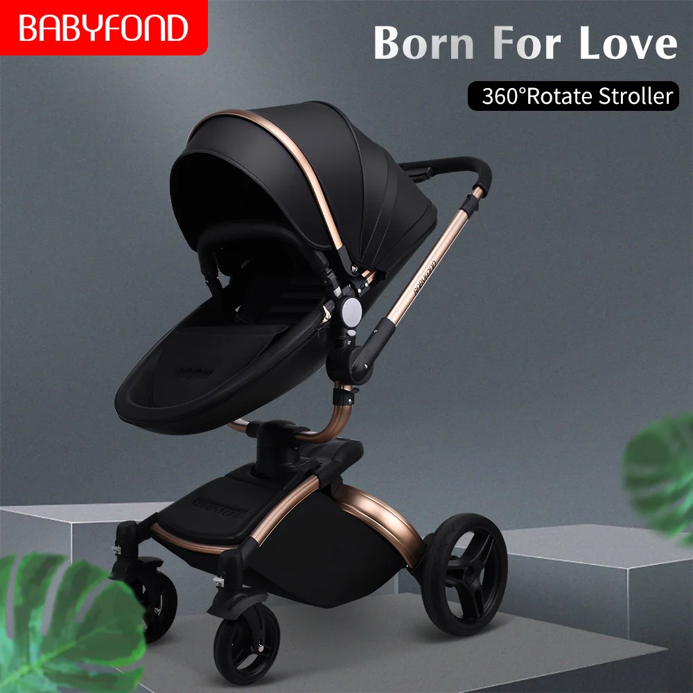 Коляска Babyfond 3 в 1 высокая панорама складная двухсторонняя ударопрочная детская