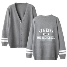 Весна Осень странные вещи мужской свитер-кардиган/Женская мода v-образным вырезом повседневные пальто странные вещи свитер популярные повседневные топы