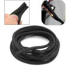 3 м 5 мм черный обёрточная бумага плетеный кабель рукав общие провода трубы шланг проводки защиты Гибкий Нейлоновый Теплоизоляционный рукав