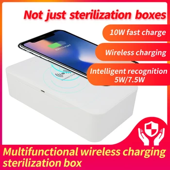

Light Sterilizer UV Phone UV-C Sanitizer Box Wireless Office Home Indoor Killing Sterilizing Charger for Smartphone