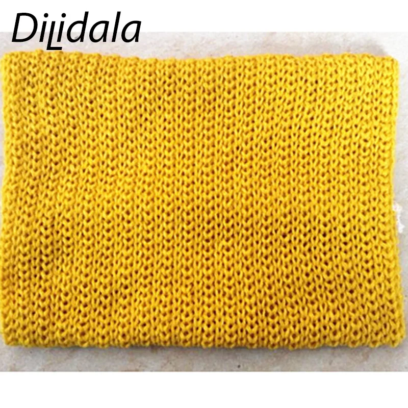 Dilidala/осенне-зимний детский однотонный шерстяной шарф; Модный теплый детский вязаный нагрудник с сетчатым воротником для детей; модный шарф