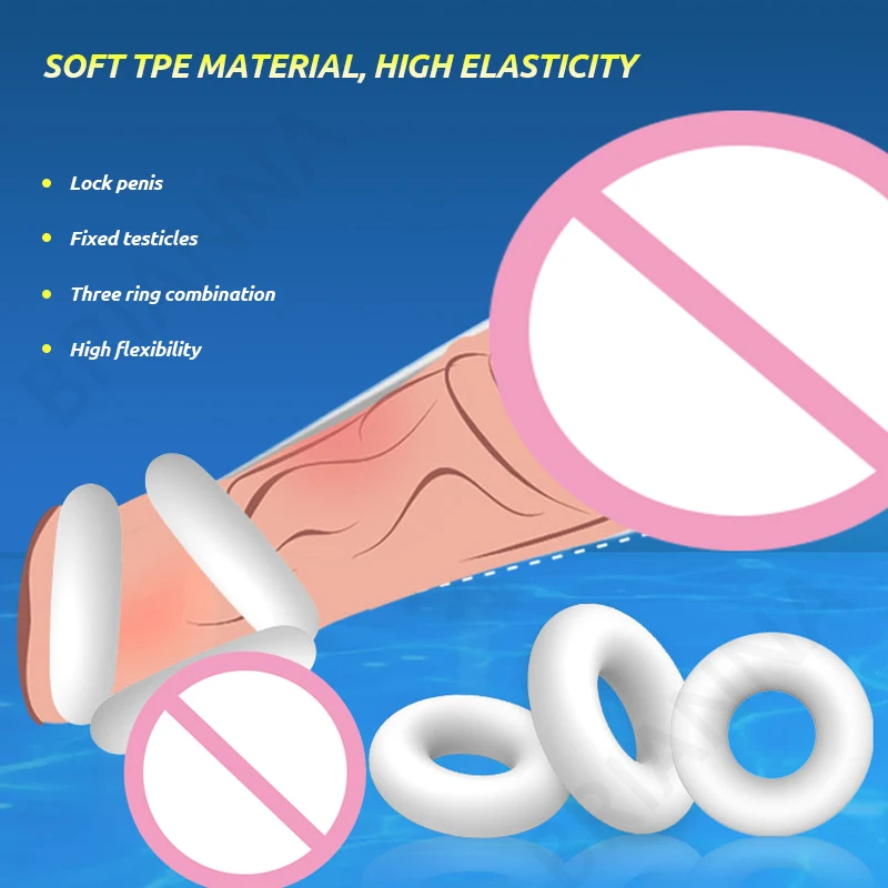 3 размера член кольцо для полового члена крана задержать эякуляцию повысить Секс