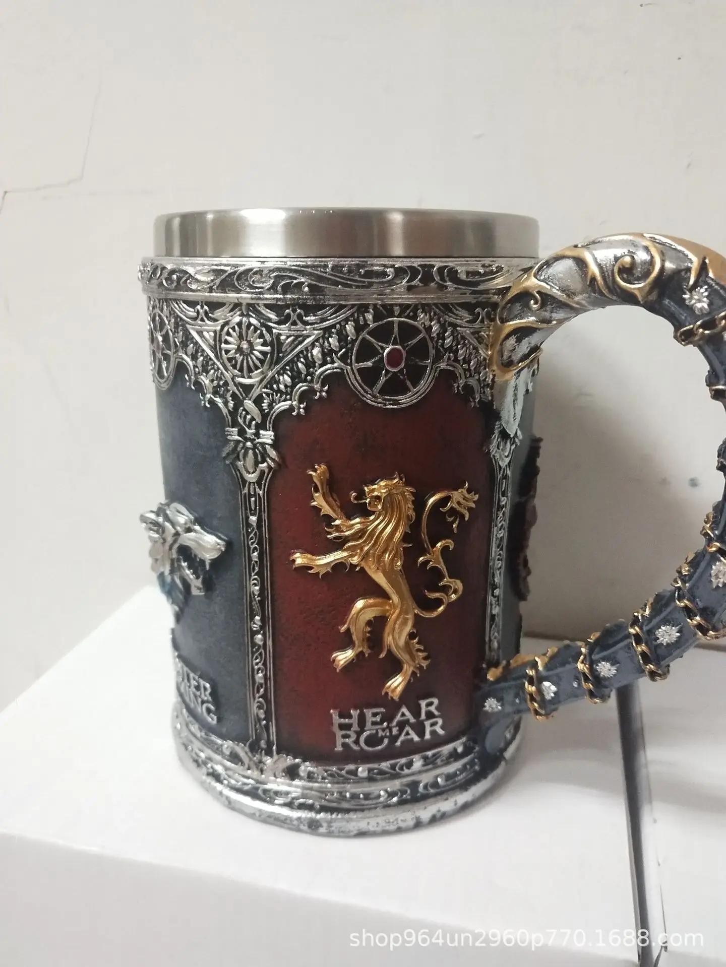 Игра престолов кружка Старк& Тулли& Таргариен& Ланнистер& Баратеон из нержавеющей стали Смолы 3D кружка для пива, кофе чашка для напитков