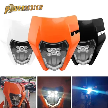 KTM EXC 헤드라이트 플레이트 오토바이 Led 헤드라이트, Supermoto Enduro Universal 2007 2020 XC SX MX Dirt Bike Motocross Headlamp