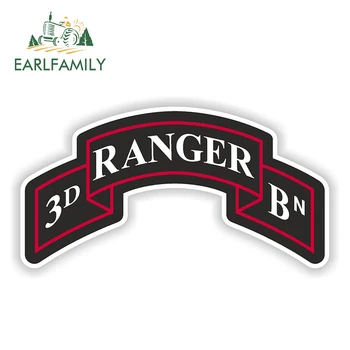 

EARLFAMILY 13cm x 6.5cm Ranger Insignia Sticker Vinyl Decal Regiment US Army Battalion Military Third Bn Reflective Car Stickers