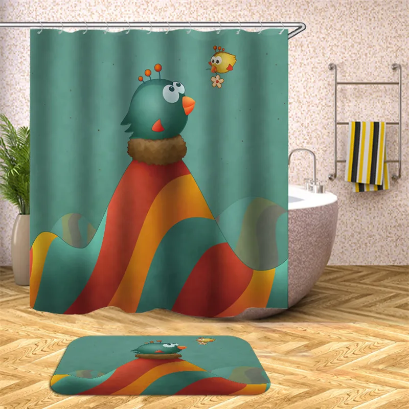 3d Современная душевая занавеска с узором в виде уличного вида, занавеска для ванной, толстая Водонепроницаемая душевая занавеска для украшения дома