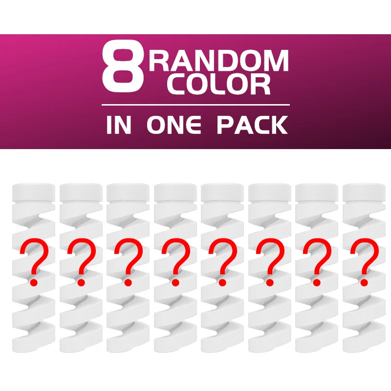 8pcs random color ANMONE 2/4/8 шт. волоконно оптический кабель протектор линии передачи данных чехол веревка Защиты весна шпагат устройство для сматывания шнура питания для наушников Android кабель с посылка - Цвет: 8pcs random color