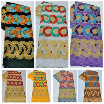 

5yards African Dry Lace Fabric Beautiful Nigerian Cotton Lace Fabrics Latest Wedding Dress! LY102155