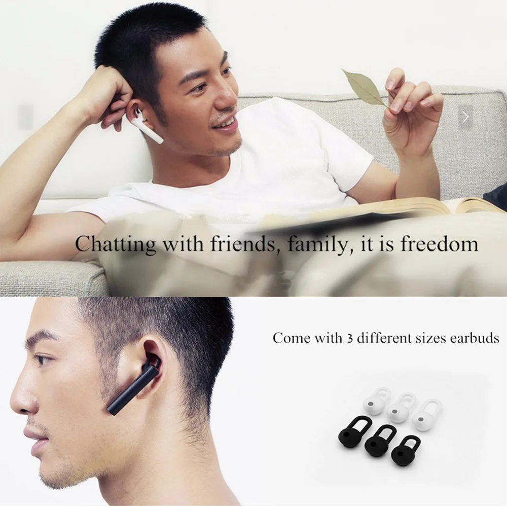 Оригинальные bluetooth-наушники Xiao mi, молодежная версия, гарнитура с шумоподавлением, bluetooth 4,1, Xiaomi mi, handfreeнаушники с mi c