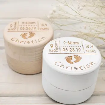 

Personalized Baby Milk Teeth Box Wooden Baby Kids Tooth Storage Box Children's Growth Memorial Gifts