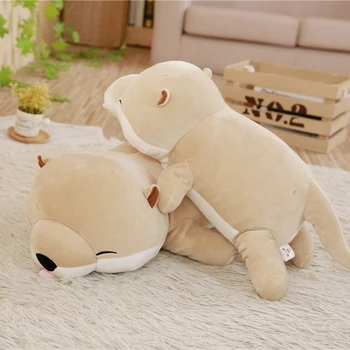 

Cute Otter Stuffed Akita Cat Cotton Animal Pillow Kawaii Sea Otter Toys for Children Kids Girls Christmas Birthday Gift