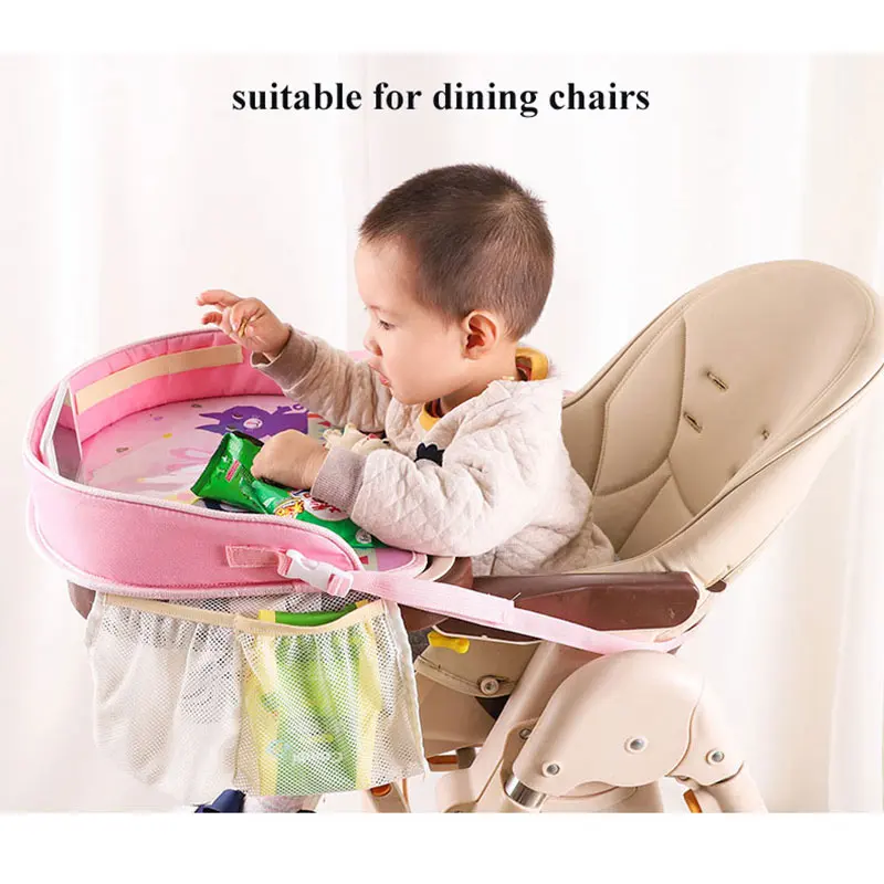 Многофункциональный лоток детская прогулочная коляска детская тарелка безопасности детское кресло игровой лоток водонепроницаемый мультфильм Подушка для животных с сумкой для хранения