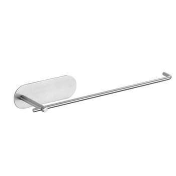 

Stainless Steel Paper Towel Holder Under Cabinet Mount - Easy One-Handed Tear Adhesive Paper Towel Rack Fits Roll,Silver