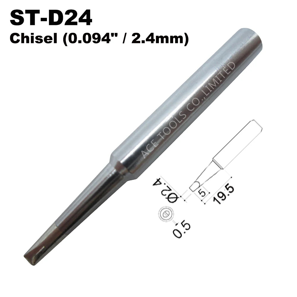 

ST-D24 Replacement Soldering Tips Screwdriver 2.4mm Fit WELLER SP40L SP40N SPG40 WP25 WP30 WP35 WLC100 Handle Iron