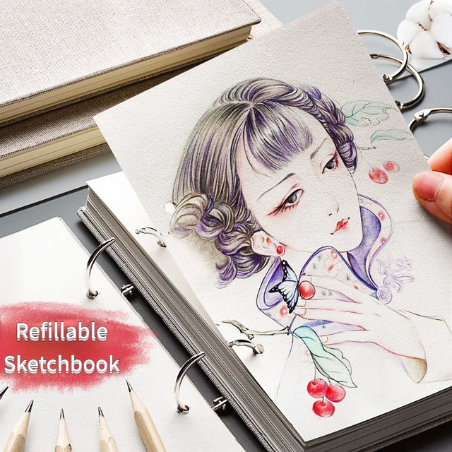 8K/A4 Thickened Sketchbook Student Art Painting Drawing Paper Sheets Marker  Book NoteBook Water Color School Stationery - AliExpress