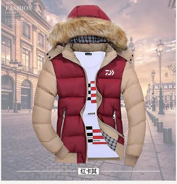 НОВЫЕ куртки для рыбалки DAIWA уличные толстые теплые хлопковые кемпинг Одежда для рыбалки осень-зима мужские ветрозащитные пальто для рыбалки - Цвет: 31