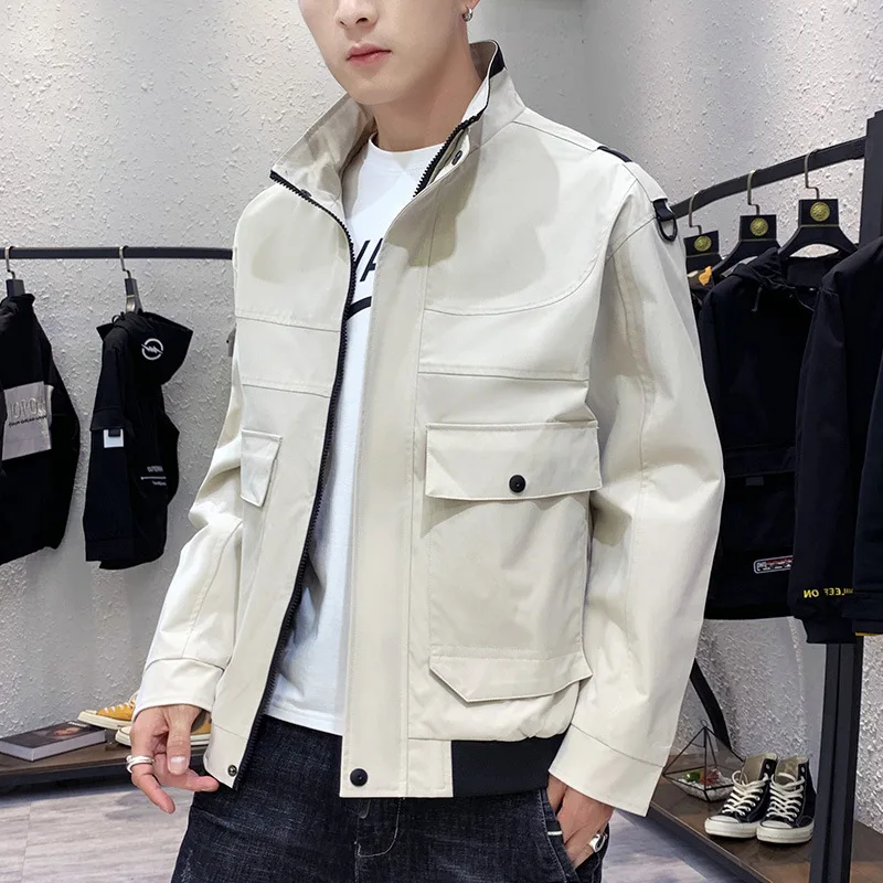 

2020 Spring New Style Men'S Wear Korean-style Casual Coat Trend Slim Fit Workwear INS Jacket Men Versatile Tops