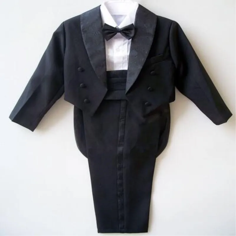 

Boys costumes for weddings Kids Prom Suits Black White Wedding Suits for Boys Tuxedo Clothes For Children Set Boy
