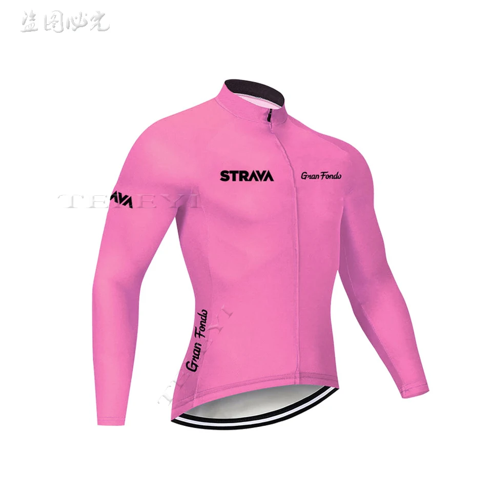 Мужская велосипедная футболка Strava с длинным рукавом, комплект одежды для горного велосипеда, одежда для велоспорта Ropa Ciclismo Hombre, велосипедная одежда, 9D гелевые штаны - Цвет: 4