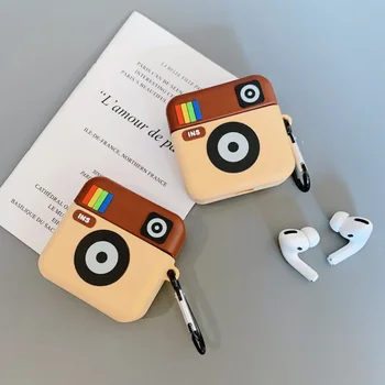 

Camera Shape Earphone Protective Cases Cartoon Silicone Cover Protector For AirPods 1/2 Anti Headphone Protector 2020