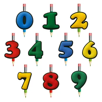 

10pcs/lot Hot Sale Color Numbers Pen Caps Pencil Topper Office Stationery School Supply Straw Accessory Gift Kids