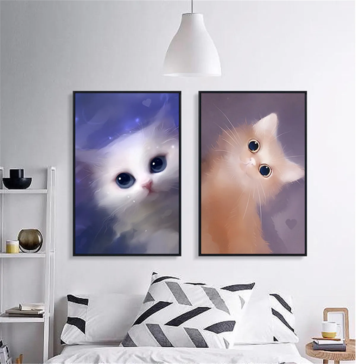 Красивый цветной постер с котенком на холсте животное картина для детской