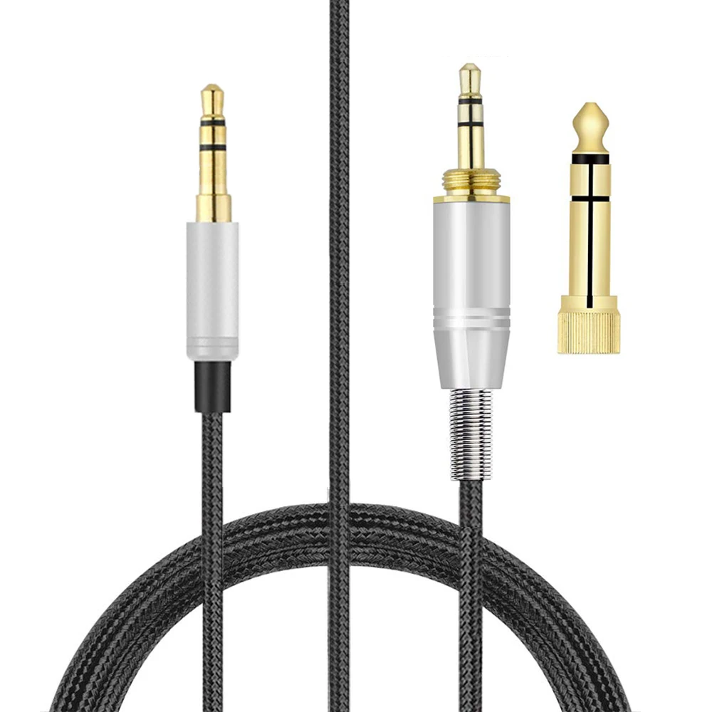 OFC Nylon Braided Replacement Stereo Audio Cable Extension Cord Wire for Yamaha HPH-PRO400 HPH-PRO500 HPH Pro 400 500 Headphones |