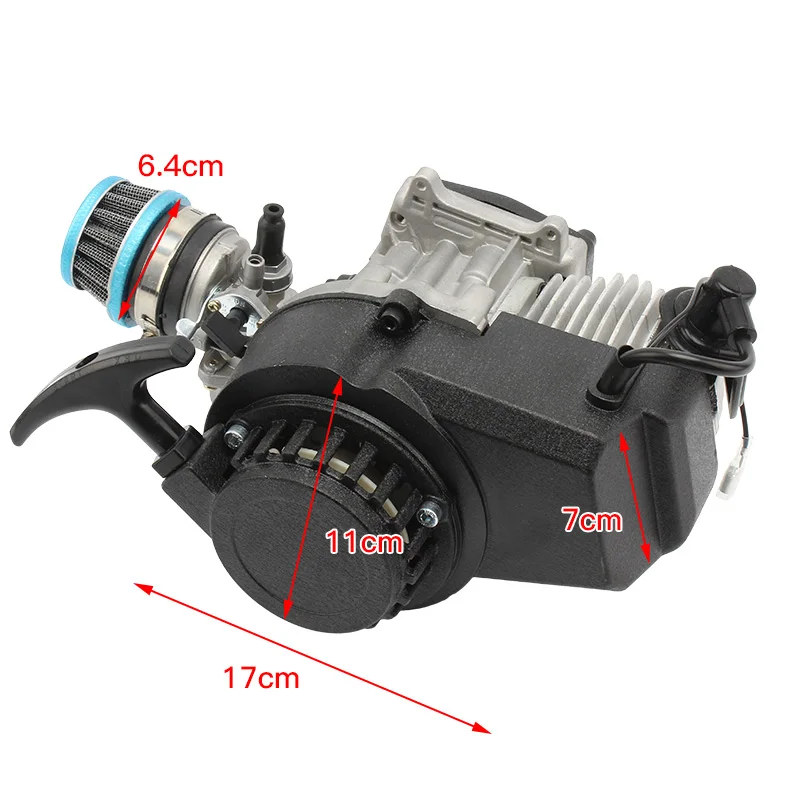 Mototcycle 2 Stroke Pull Start Engine Transmission Engin With Air Filter Carburetor Pocket Bike Mini Dirt ATV Bike Quad Kart