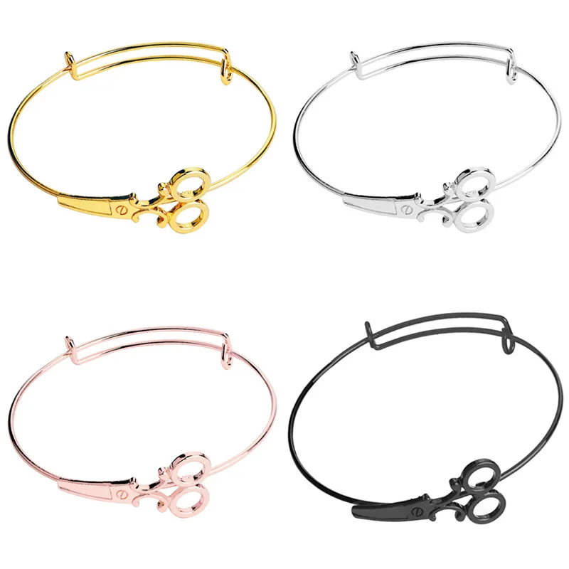wish2018 spring new jewelry opening activity bracelet creative fashion ladies scissors shape | Украшения и аксессуары