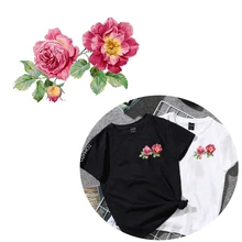 Модные термонаклейки с цветами, утюгом, для детей, одежда, сделай сам, аппликация на футболку в полоску, а-уровень, моющиеся наклейки на заказ