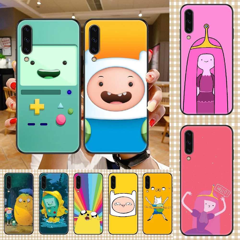 Мультяшный чехол для Samsung Galaxy A 3 5 7 8 10 20 21 30 40 50 51 70 71 E S 2016 2018 4G с черным рисунком |