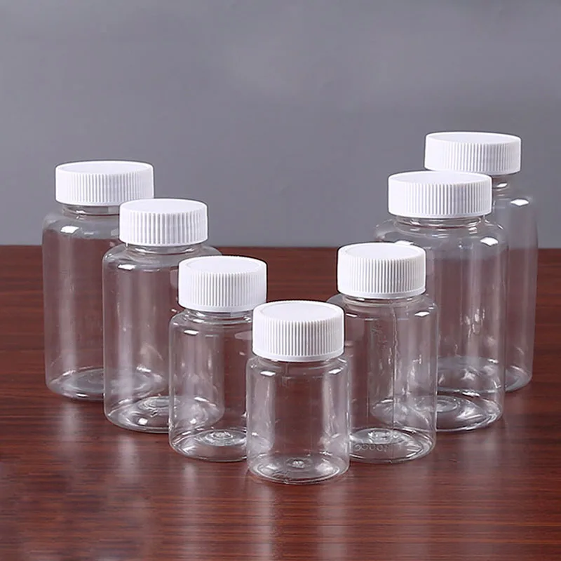 Medicine Container Packing-Bottle Pill Vial Solid-Powder Plastic 30ml/100ml Clear PET