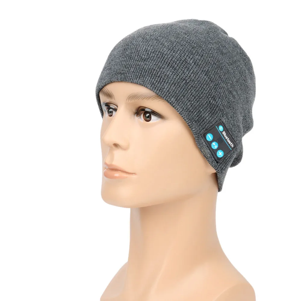 Новинка, шапка бини, для мужчин и женщин, беспроводная, Bluetooth, вязаная шапка, теплая, Handsfree, музыкальная шапка, наушники, музыкальная шапка, простая, стильная, наушник, шапка