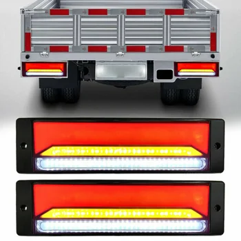 

12Inch LED Waterproof Taillight Kit RV Trailer Truck Rear Turn Signal Light 12V 4 In 1 Neon Light Ring Tail And Brake Lights