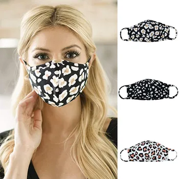 

Fashion Print Breathable Face Mask Washable Unisex Polyester Windproof Foggy Haze Pollution Mouth Cover Face Sheild Mascarar