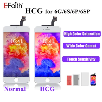 

5PCS/Lot EFaith New HCG LCD For iPhone 6 6G 6S 6P 6SP Plus lcd Display High Color Saturation Good 3D Touch Black White by DHL