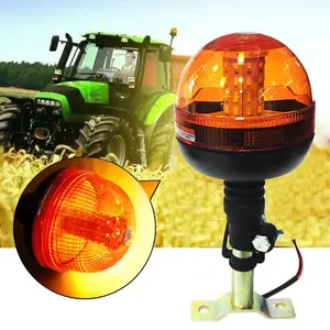 Luz LED giratoria estroboscópica para tractores, luces de advertencia de tráfico ámbar para niebla y nieve, Motor de 40/80 LED