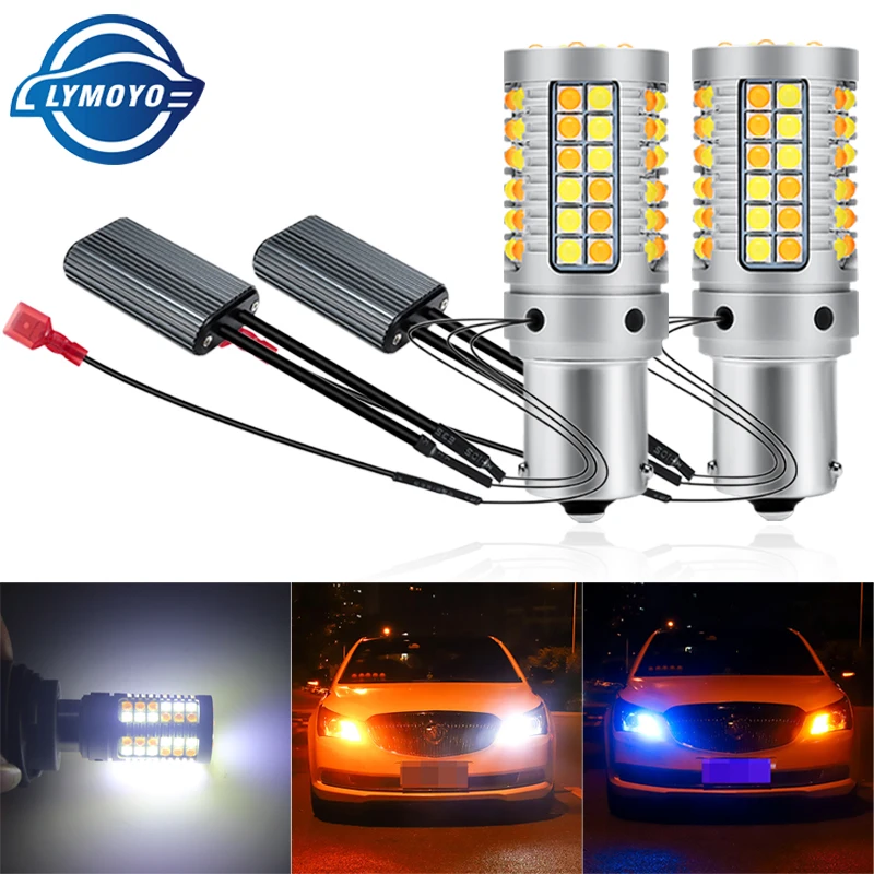 Canbus DRL светодиодный P21W PY21W BA15S BAU15S T20 7440 W21W T25 3156 3030 69 двойной режим дневные ходовые