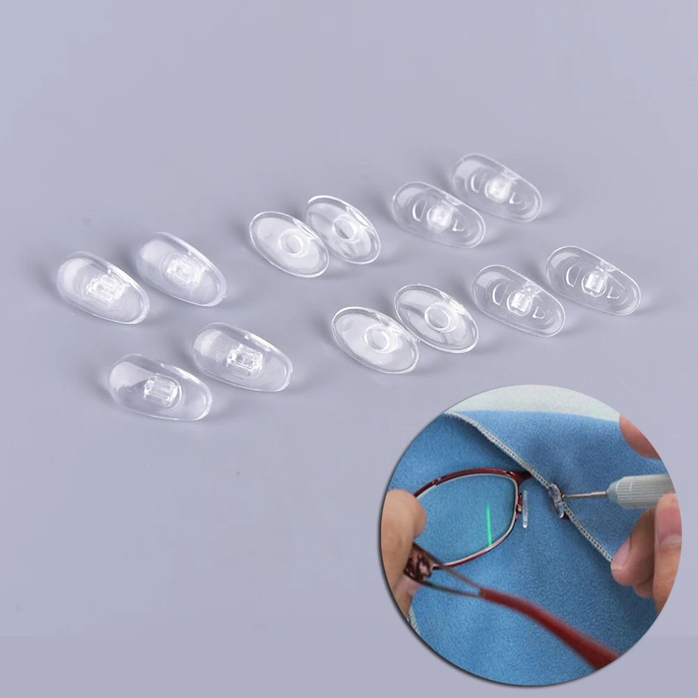 New Anti Slip Silicone Nose Pads For Eyeglasses Sunglass Glass Spectackles 5 Pairs
