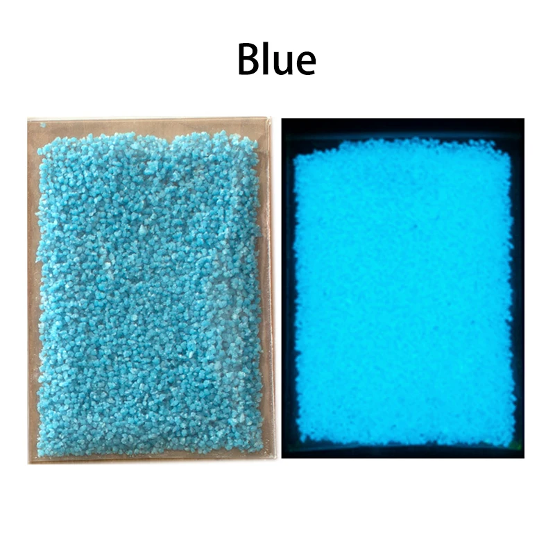 blue 1 мешок Красочный флуоресцентный светящийся порошок Супер Светящиеся частицы песок светится пигмент светится в темноте домашний вечерние Декор - Цвет: blue