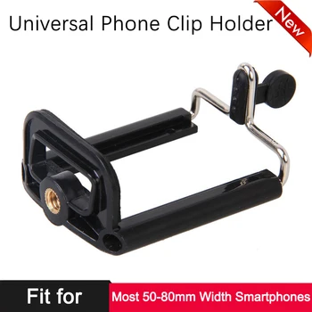 

Universal Cell Phone Clip Tripod Stand Bracket Holder for iPhone 11 Pro Xs Xr Max Samsung Smartphone Tripod Monopod Selfie Stick