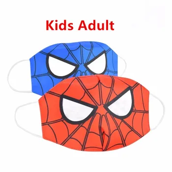 

New Spiderman Unisex Face Mouth Masks Kids Dust Respirator Washable Reusable Mask Fashion Cotton Non-disposable Mouth Muffle