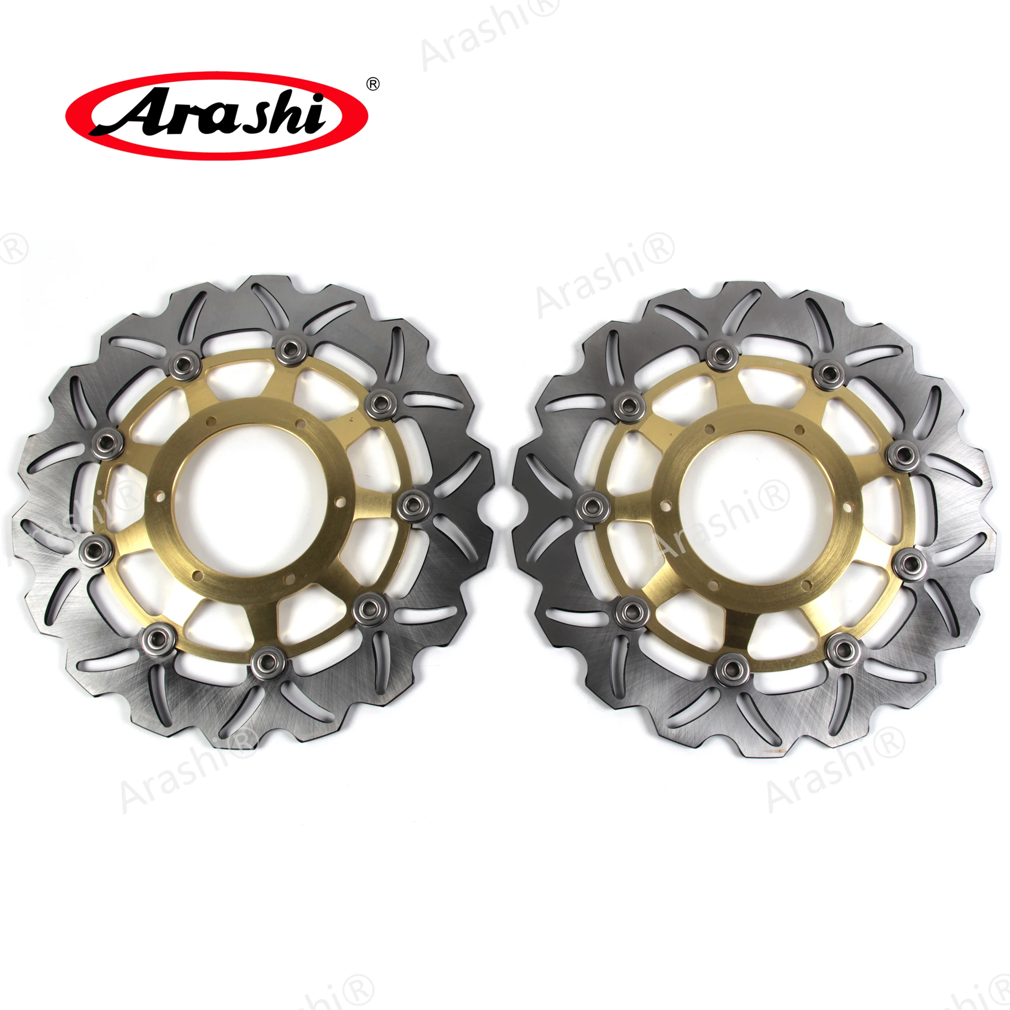 US $165.99 Arashi 2PCS For HONDA CB900F CBF 900 HORNET 2002 2003 2004 2005 2006 CNC Floating Front Brake Disc Brake Rotors