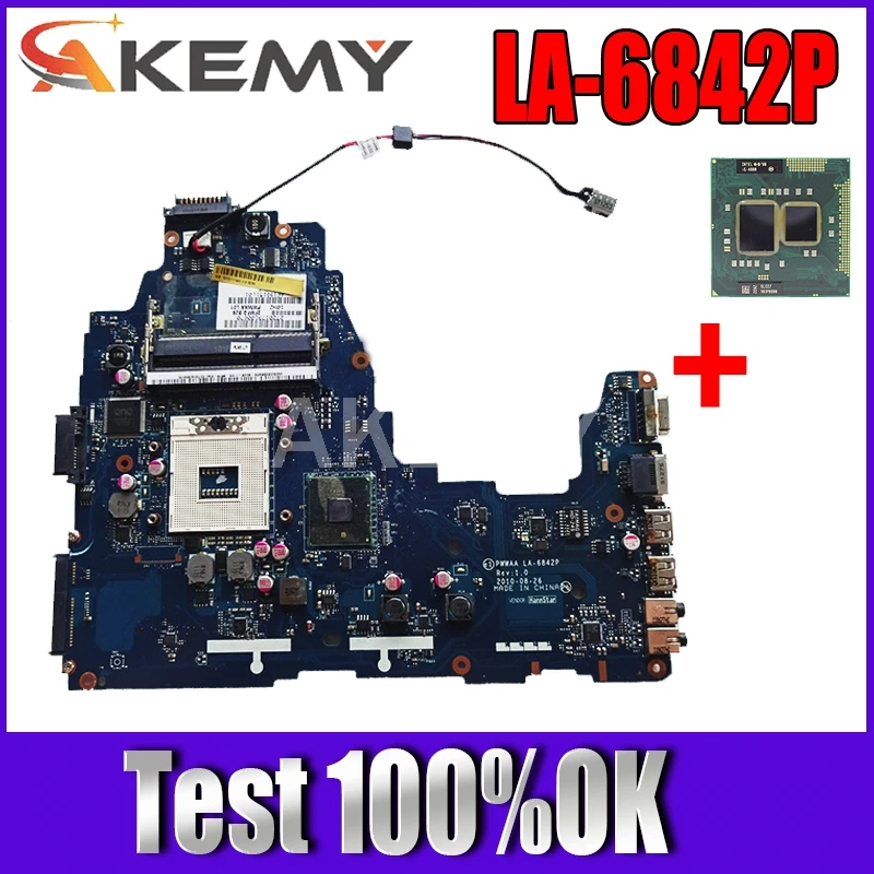 Akemy For Toshiba C660 Laptop Motherboard DDR3 K000111440 PWWAA LA-6842P Main Board HM55 Free CPU | Компьютеры и офис